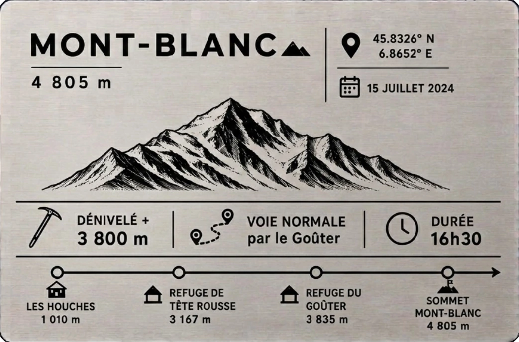 Plaque Alpinisme — Mont-Blanc