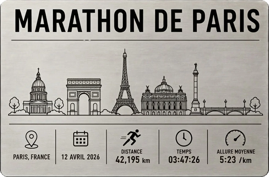 Plaque Course à pied — Marathon de Paris